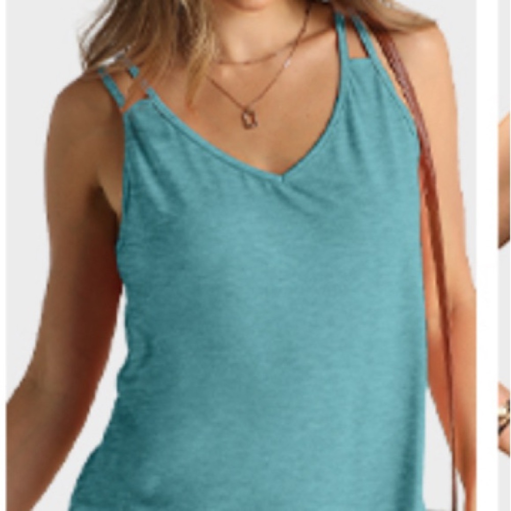 Teal Sleeveless Women's Tank Top